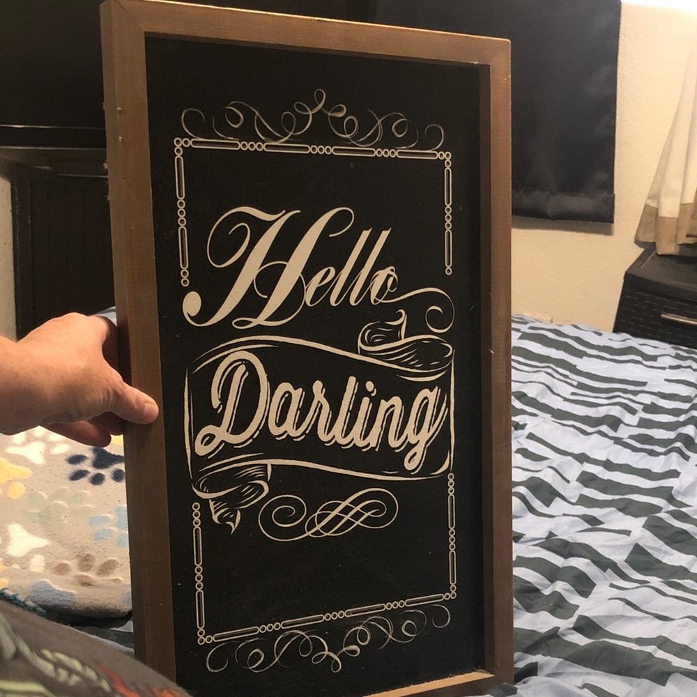 Hello Darling Decorative Sign - Picture 2 of 2